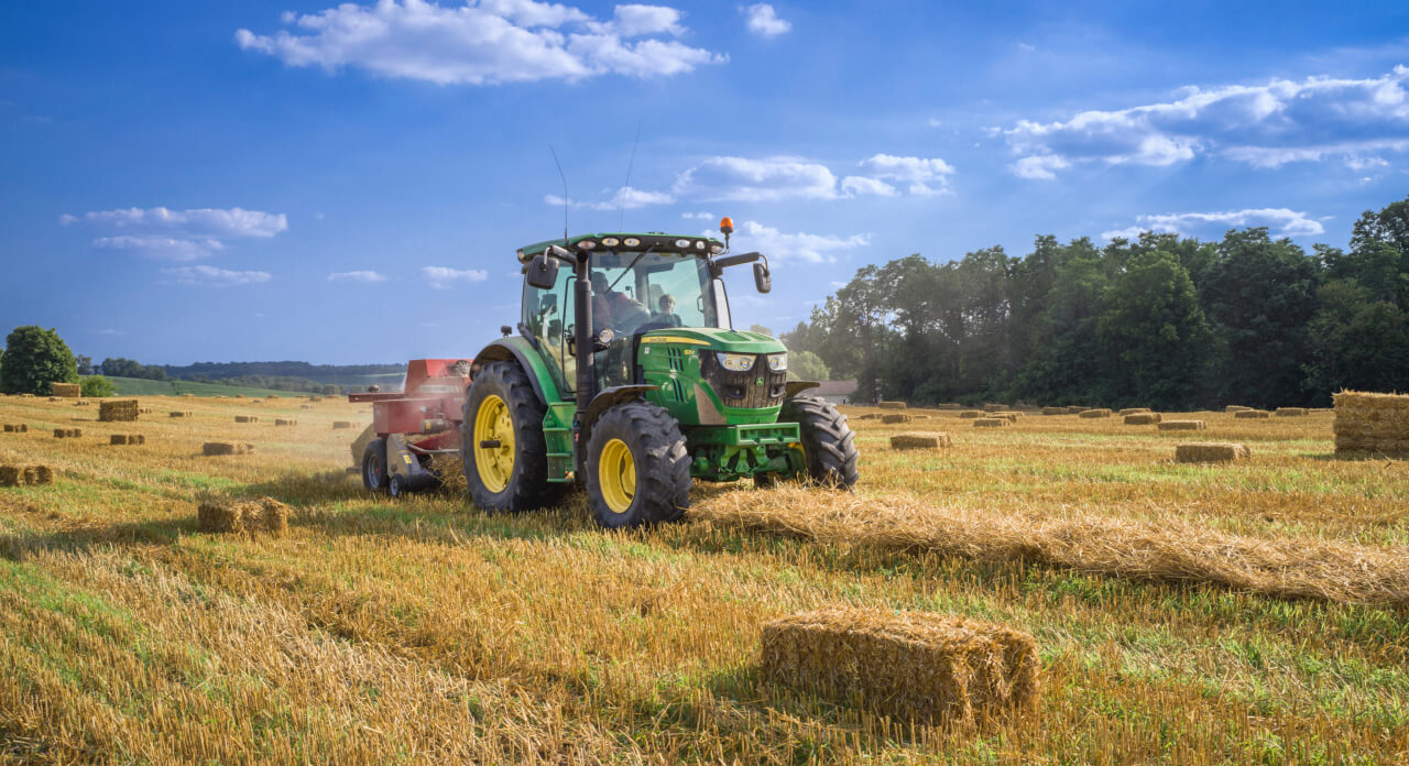 tractor in the field